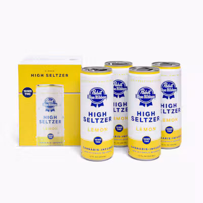 PABST | PBR Infused High Seltzer - HIGH LEMON | 10mg | 4 Pack