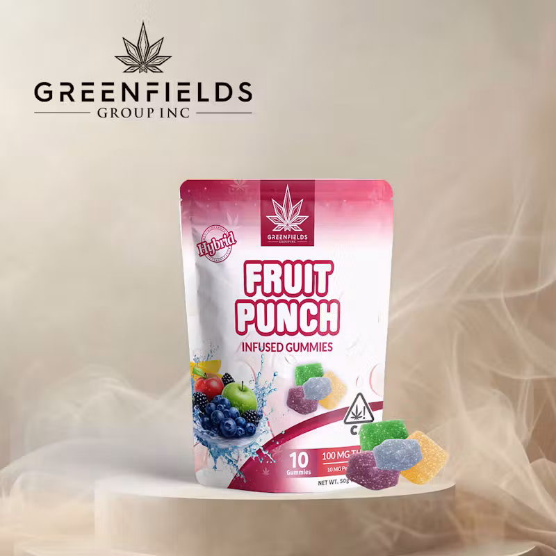 Fruit Punch — 100MG THC Infused Gummies / Hybrid