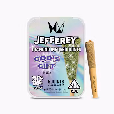 God's Gift - 0.65G Jefferey Infused Joint 5 Pack