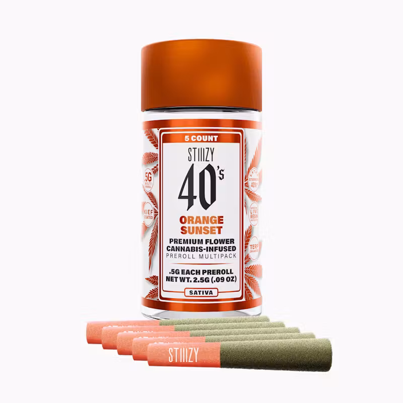 - ORANGE SUNSET - .5G 40's Infused Preroll 5 Pack