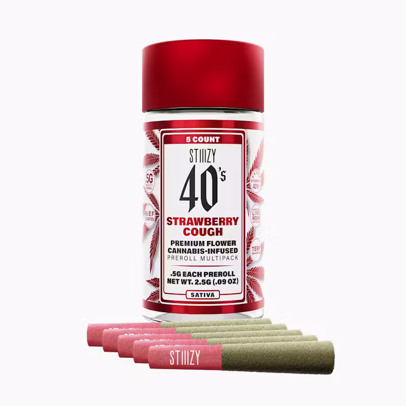- STRAWBERRY COUGH - .5G 40's Infused Preroll 5 Pack