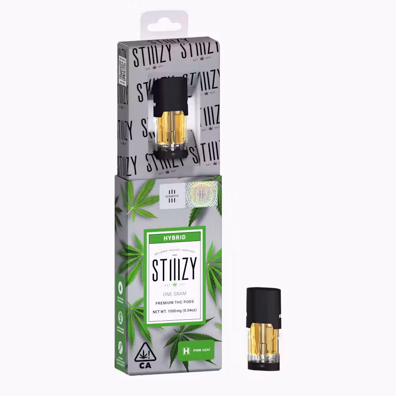 Vape Cartridge - PINK ACAI 1G Original THC Pod - STIIIZY