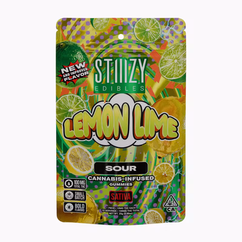 - LEMON LIME - 100MG SOUR EDIBLES