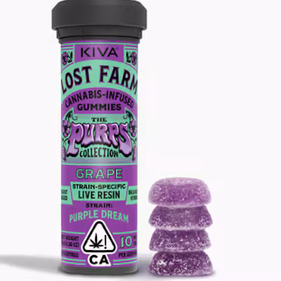 Grape 'Purple Dream' Live Resin Gummies | 100mg | 10ct | 10mg/ea
