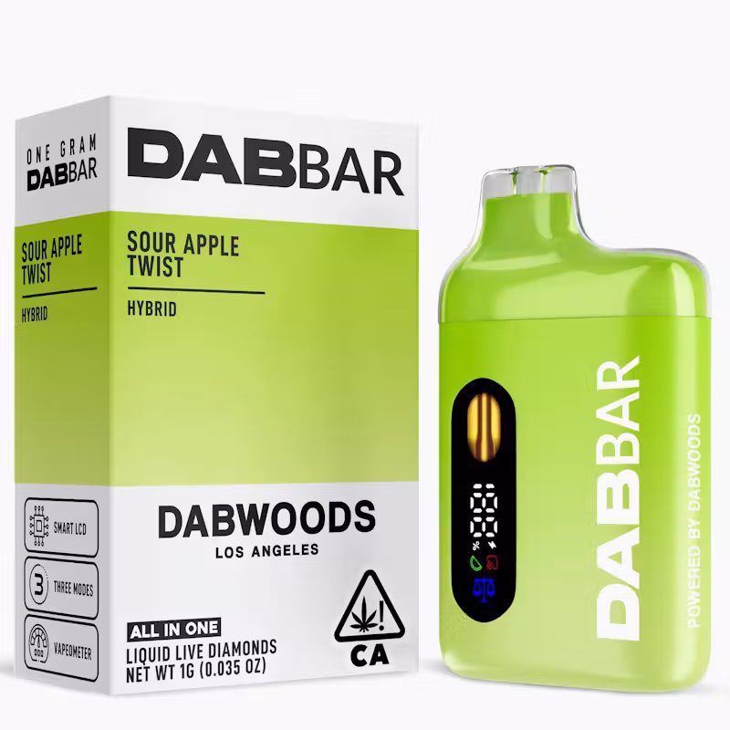 VAPE - DABBAR 3.0 LIQUID LIVE DIAMONDS SOUR APPLE TWIST 2G