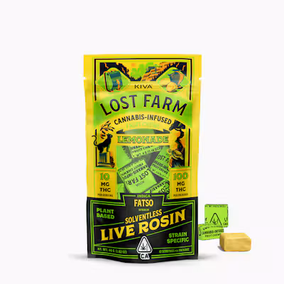 Lemonade x Fatso Fruit Chews Live Rosin Chews | 100mg | 10ct | 10mg/ea